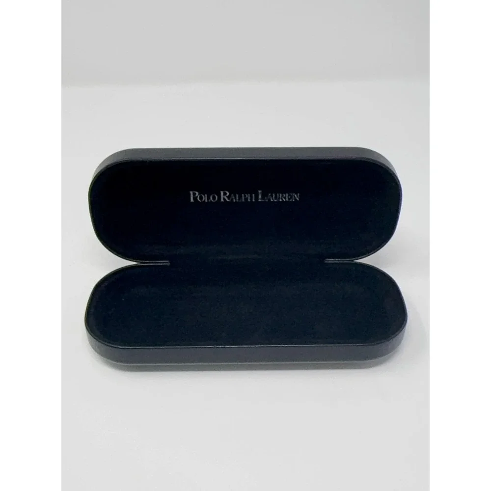 Polo Ralph Lauren Eyeglasses Case Hard Shell Black Travel Carrier Felt‎ Lined